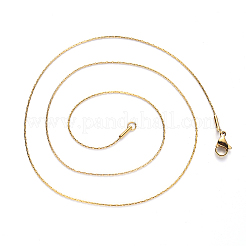 PVD Vacuum Plating 304 Stainless Steel Boston Link Chain Necklace&nbsp;NJEW-S420-005D-G