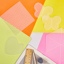 50Pcs 5 Styles DIY Plastic Canvas Shapes&nbsp;DIY-CP0012-42
