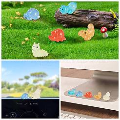48Pcs 6 Styles Luminous Resin Figurine&nbsp;DJEW-TA0001-42