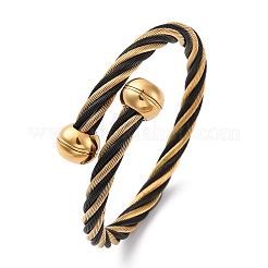 304 Stainless Steel Torque Bangles for Women&nbsp;BJEW-P310-22G