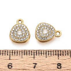 304 Stainless Steel Rhinestone Charms&nbsp;STAS-N110-37G