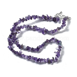 Natural Supper 7 Rutilated Quartz Chip Beaded Necklaces for Men Women&nbsp;NJEW-G159-01U