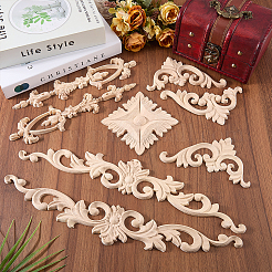 12Pcs 4 Styles Wooden Wall Decorations&nbsp;AJEW-WR0003-89