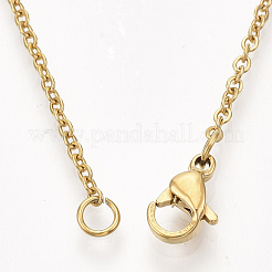 304 Stainless Steel Cable Chain Necklace Making&nbsp;STAS-T040-PJ209-2-40