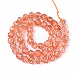Crackle Transparent Glass Beads Strands&nbsp;GLAA-N063-8mm-06