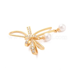 Eco-Friendly Brass Micro Pave Cubic Zirconia and Glass Beads Pendants&nbsp;KK-K268-40G