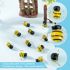15Pcs Handmade Lampwork Beads&nbsp;LAMP-GO0001-15