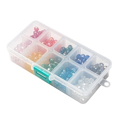 10 Colors Electroplate Glass Beads&nbsp;EGLA-JP0002-01B-8mm