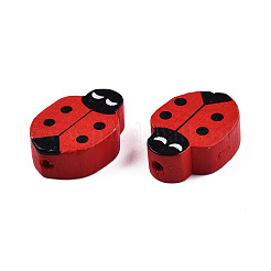 Spray Painted Wood Big Beads&nbsp;WOOD-N005-106