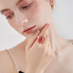 1Pc Adjustable Rhodium Plated 925 Sterling Silver Ring Findings&nbsp;STER-BBC0006-89