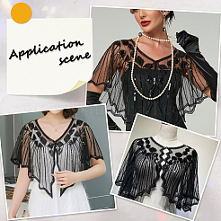 Polyester with Plastic Shawls&nbsp;AJEW-CY0003-23