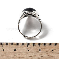 Synthetic Blue Goldstone Adjustable Rings&nbsp;G-P560-03AS-08