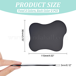 4Pcs 2 Colors Irregular Acrylic Cup Mats&nbsp;FIND-HY0002-66