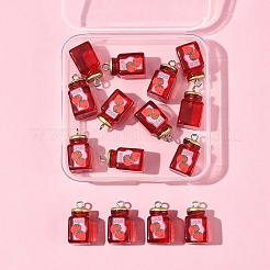 15Pcs Strawberry Jam Resin Pendants&nbsp;RESI-FS0002-15