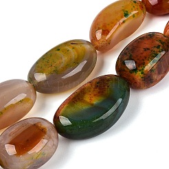 Natural Multi-Color Agate Beads Strands&nbsp;G-Q606-74