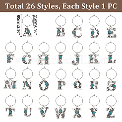 Brass Wine Glass Charms&nbsp;AJEW-GA00015