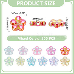 200Pcs Transaparent Acrylic Beads&nbsp;PACR-HY0001-02