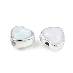 Platinum Plated Opaque Acrylic Beads&nbsp;AC-CBA15BB-10