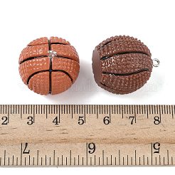 Opaque Resin Sports Pendants&nbsp;CRES-B023-04