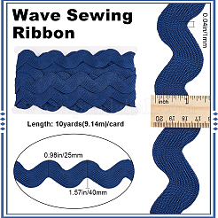 10 Yard Polyester Wavy Fringe Trim Ribbon&nbsp;SRIB-GF0001-38B