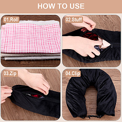 Velvet with Polyester Travel Pillowcase&nbsp;AJEW-WH20006-66A