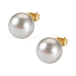 925 Sterling Silver Round Stud Earrings&nbsp;EJEW-TAC00030-03