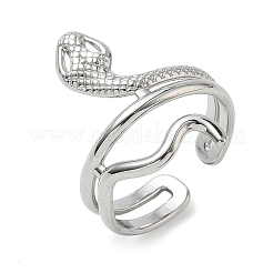 304 Stainless Steel Cuff Open Rings for Women&nbsp;RJEW-L341-01B-P