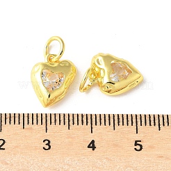 Brass Micro Pave Cubic Zirconia Pendants&nbsp;KK-U067-10G-04