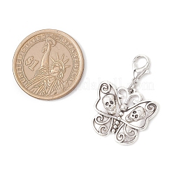 12Pcs Halloween Tibetan Style Alloy Pendant Decorations&nbsp;HJEW-JM03710