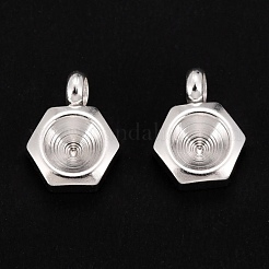 201 Stainless Steel Pendant Rhinestone Settings&nbsp;STAS-G224-28S
