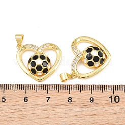 Brass Micro Pave Clear Cubic Zirconia Pendants&nbsp;CU-CBA7E9C-11D-G