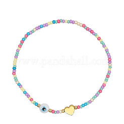 Macaron Glass Seed Beaded Stretch Bracelets&nbsp;JJ3447
