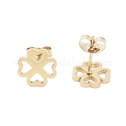PVD Vacuum Plating 304 Stainless Steel Stud Earrings for Women&nbsp;EJEW-A048-04G