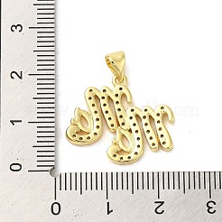 Brass Micro Pave Clear Cubic Zirconia Pendants&nbsp;FIND-Z041-11A