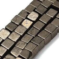 Natural Gold Pyrite/Golden Pyrite Beads Strands&nbsp;G-F833-F01-01