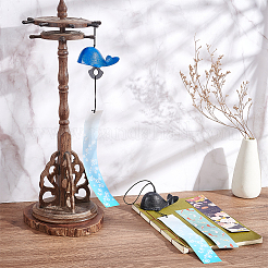 2Pcs 2 Style Japanese Cast Iron Bell Wind Chimes&nbsp;HJEW-BC0001-47D