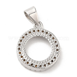Brass Crystal Rhinestone Pendant Cabochon Settings&nbsp;KK-D033-01P