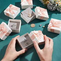 Square Cardboard Paper Jewelry Set Storage Boxes&nbsp;LS-CON-WH0086-097C