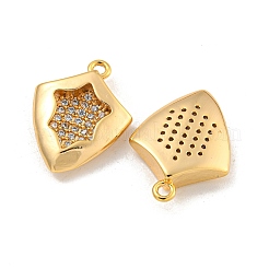Brass Micro Pave Clear Cubic Zirconia Pendants&nbsp;LS-KK-U006-07G-04