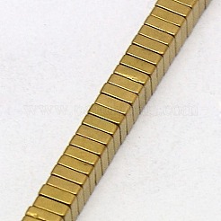 Electroplate Non-magnetic Synthetic Hematite Heishi Beads Strands&nbsp;G-J171B-3x3mm-06
