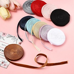 50 Yards 10 Colors Single Face Velvet Ribbon&nbsp;SRIB-YW0001-02