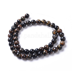 Grade AB Natural Blue Tiger Eye(Dyed & Heated) Beads Strands&nbsp;G-I261-D01-8mm