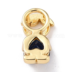 Brass Micro Pave Cubic Zirconia Pendants&nbsp;ZIRC-L100-051G