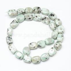 Natural Sesame Jasper/Kiwi Jasper Bead Strands&nbsp;G-R357-07
