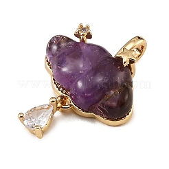 Natural Amethyst Carved Pendants&nbsp;GG-CBA5963-03B