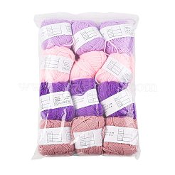 12 Skeins 4 Colors 4-Ply 59.7%Polyester & 40.3%Acrylic Fiber Yarn for Tufting Gun Rugs&nbsp;OCOR-FS0001-07E
