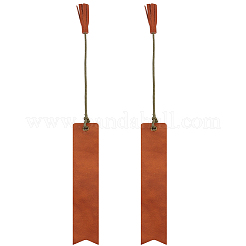 2Pcs Cowhide Bookmarks with Tassel&nbsp;AJEW-CL0002-71