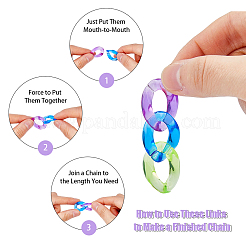 Acrylic & CCB Plastic Linking Rings&nbsp;OACR-FH0001-042