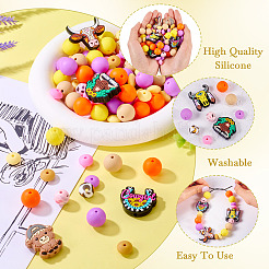 101Pcs Cattle Theme Silicone Focal Beads&nbsp;SIL-TA0002-60