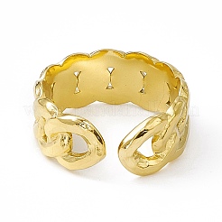 Ion Plating(IP) 304 Stainless Steel Cuff Ring for Women&nbsp;RJEW-C060-21G